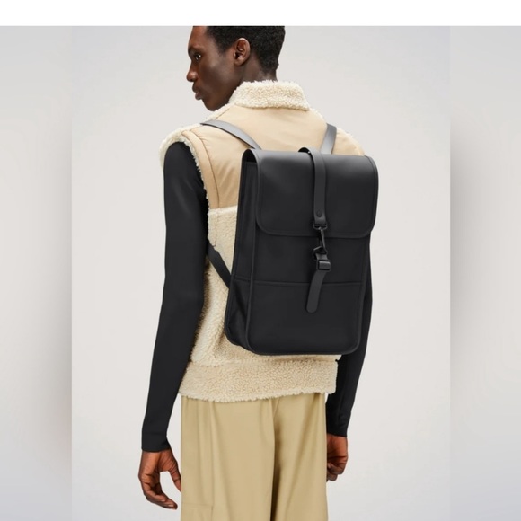 Rains Backpack Mini Black Waterproof New! Style - Picture 1 of 4